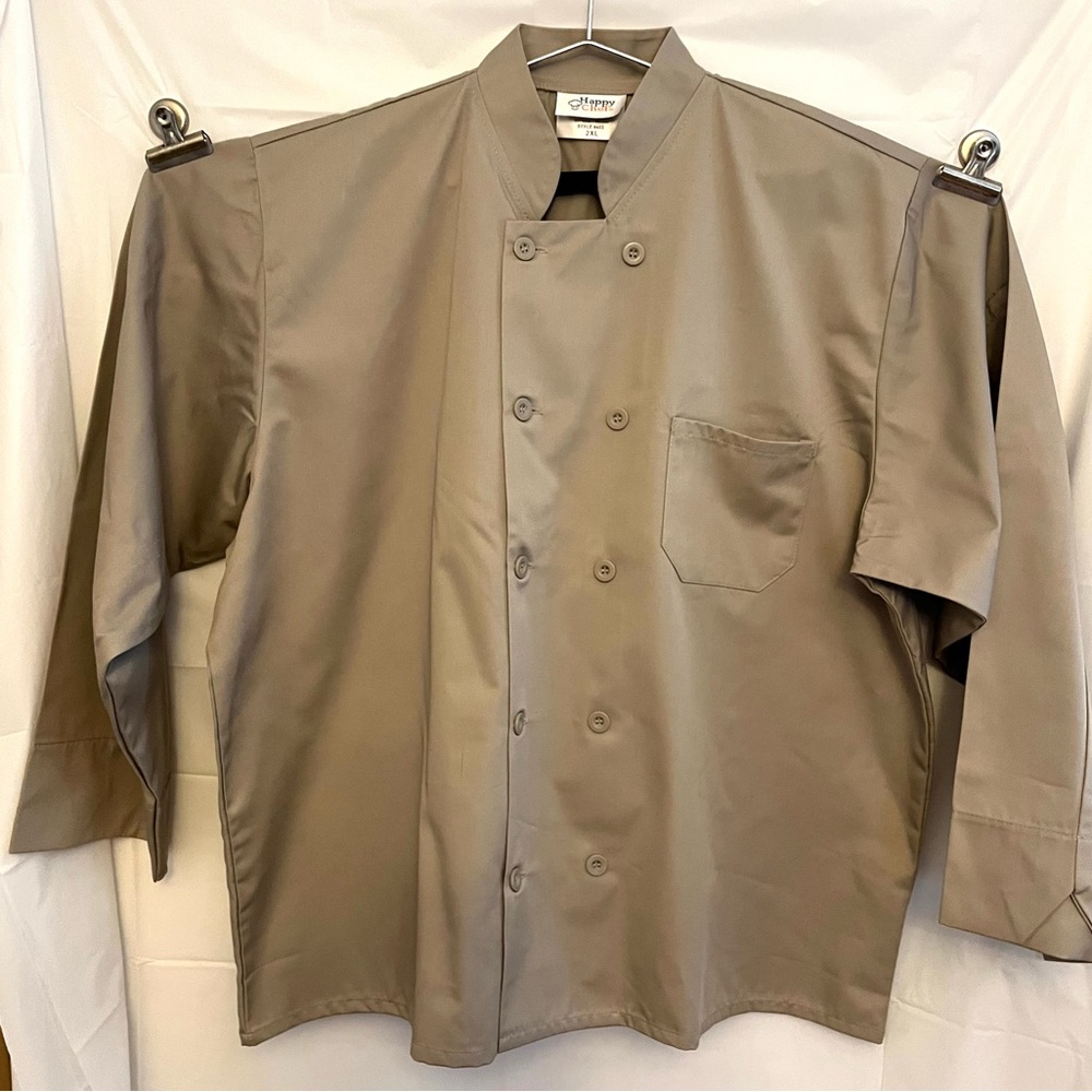 NWOTG/ HappyChef tan jacket/ 2XL/ crisp unused